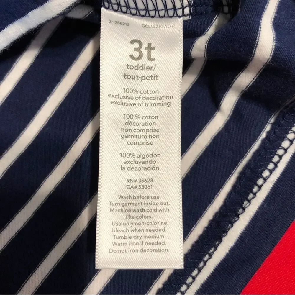 NWT Carter’s 2 Piece Set Striped Collared Long Sleeve Top and Red Pants Size 3